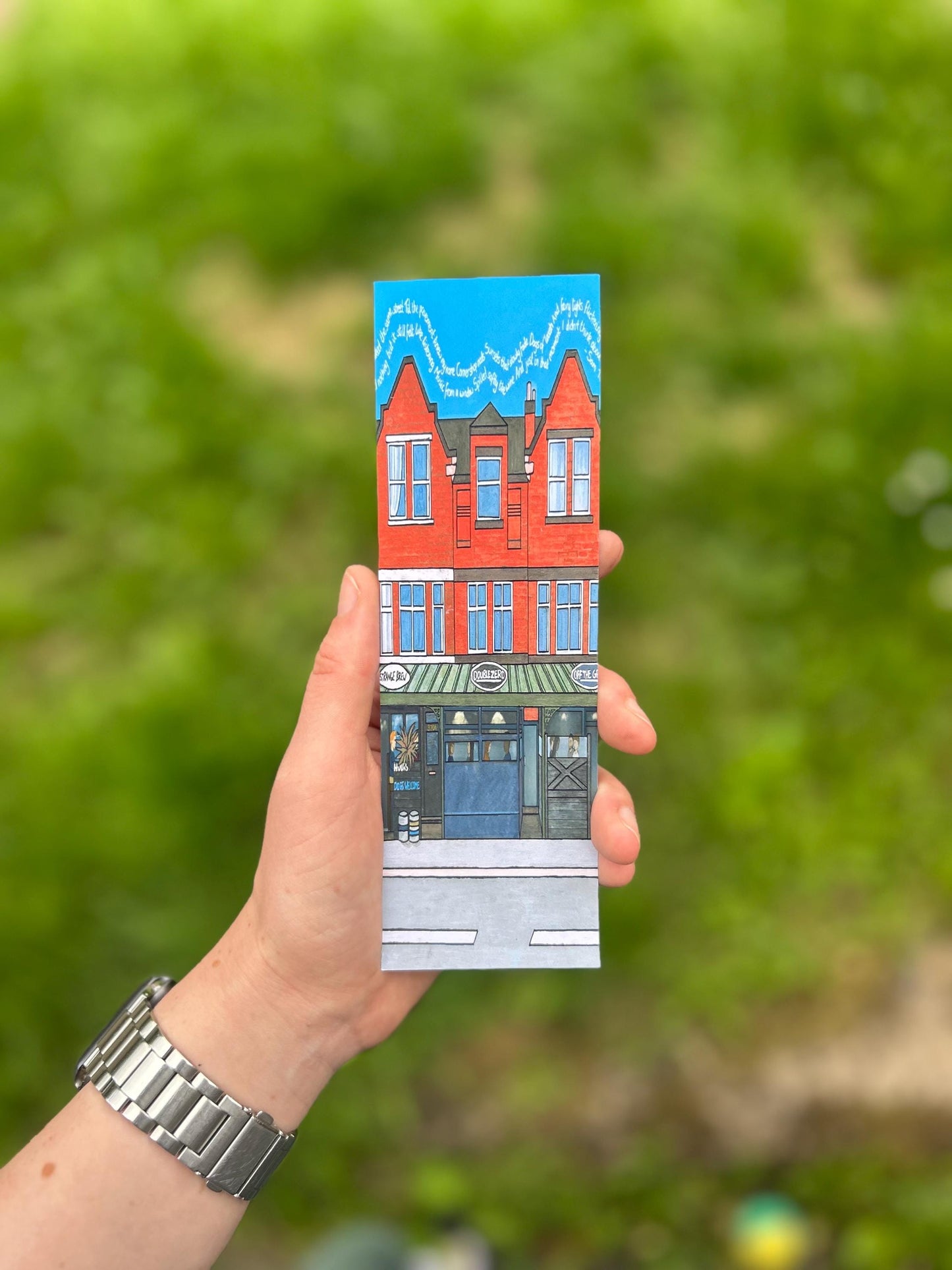 chorlton skies poem bookmark original art