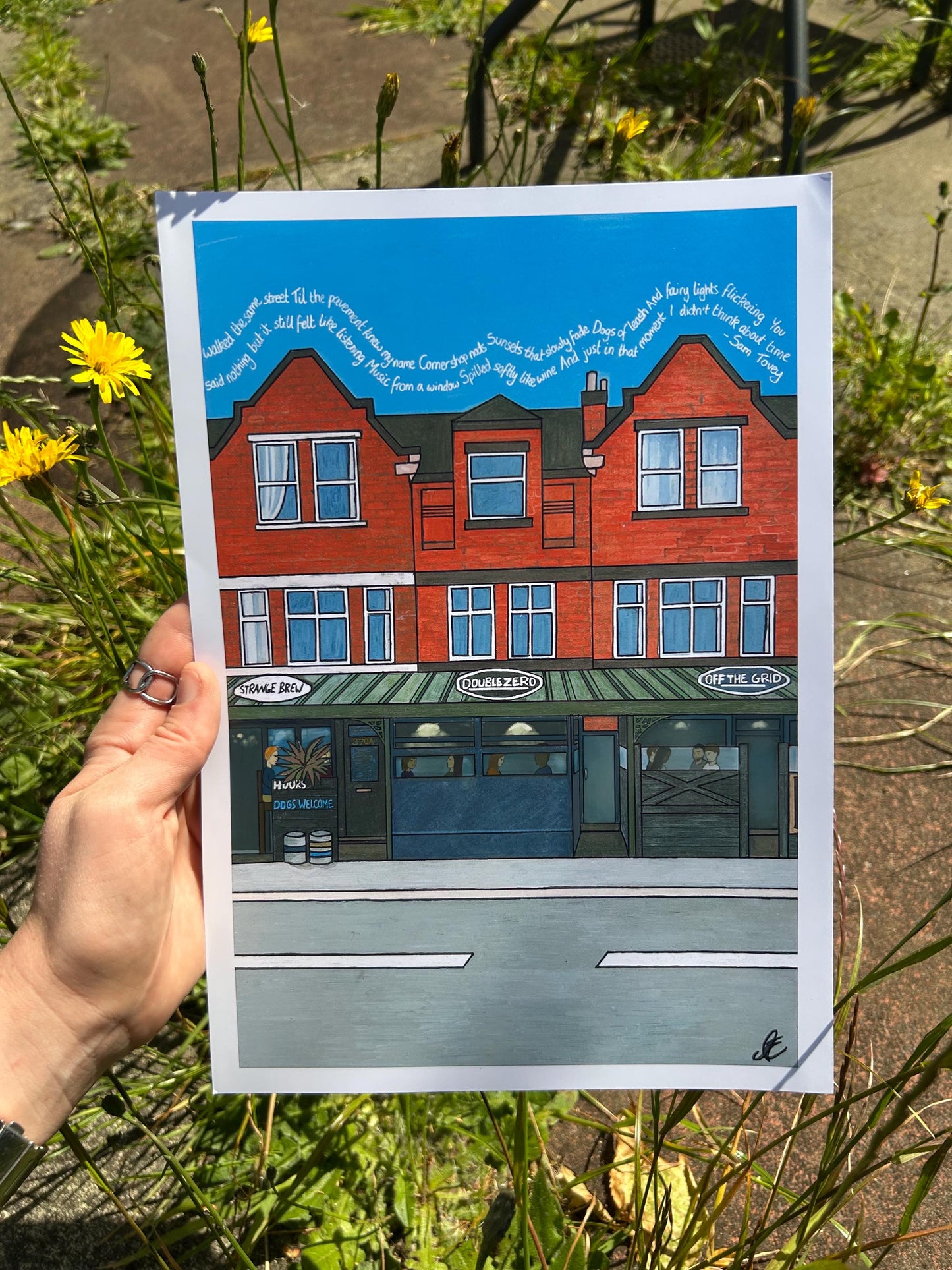 chorlton skies original art print