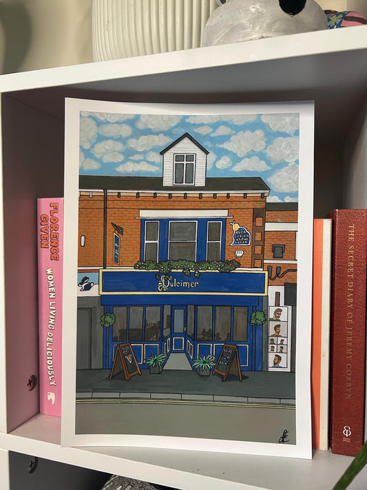 dulcimer chorlton original art print a5