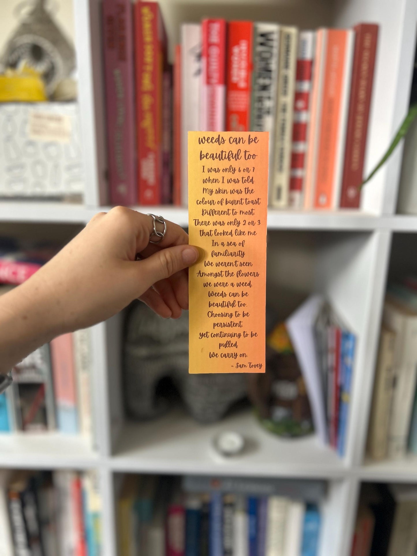 weeds can be beautiful too poem bookmark original art