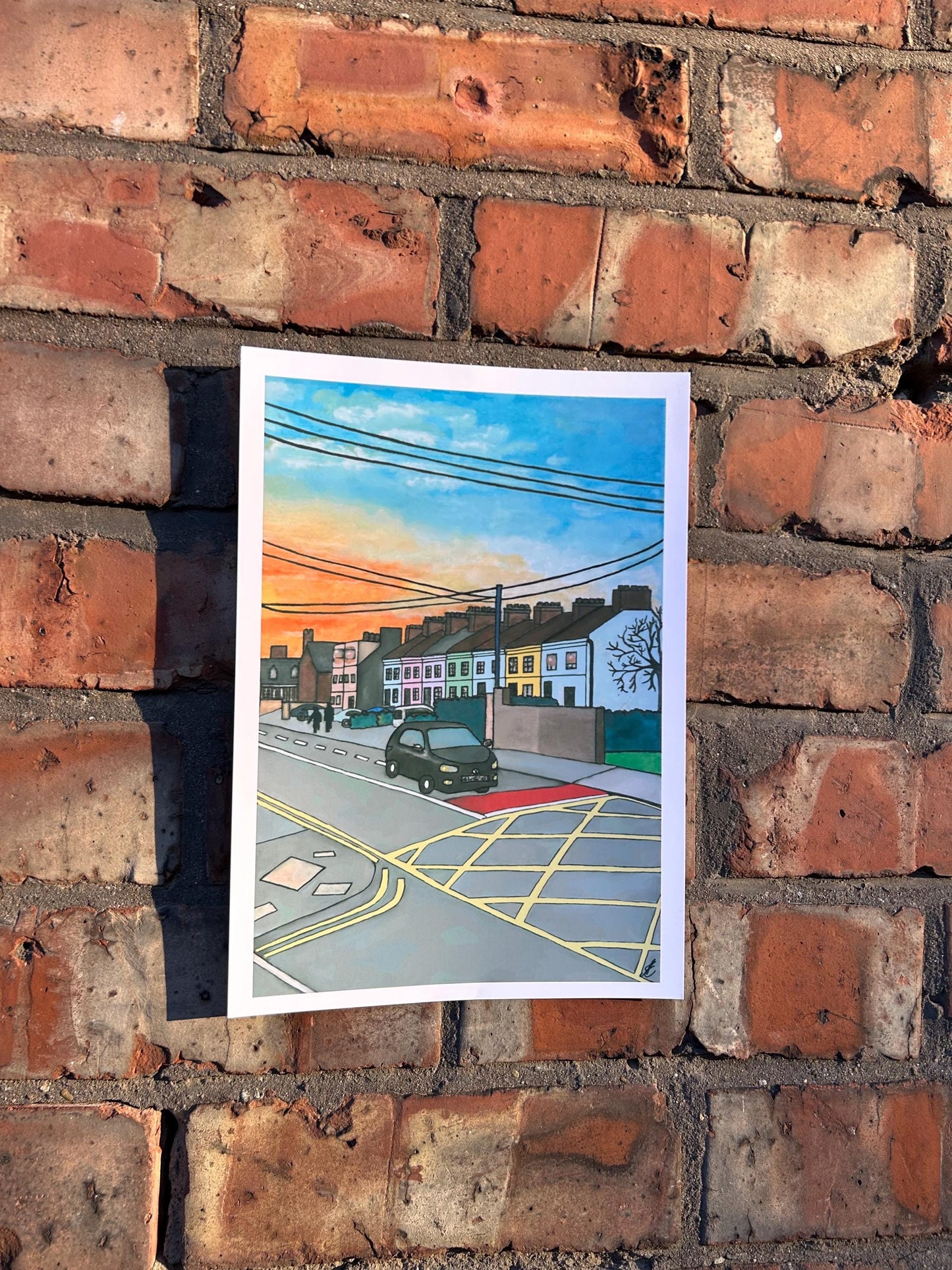 sunset in cork city art print