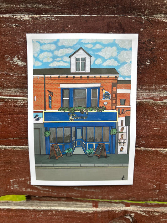 dulcimer chorlton original art print a5