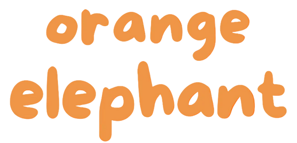 orange elephant art